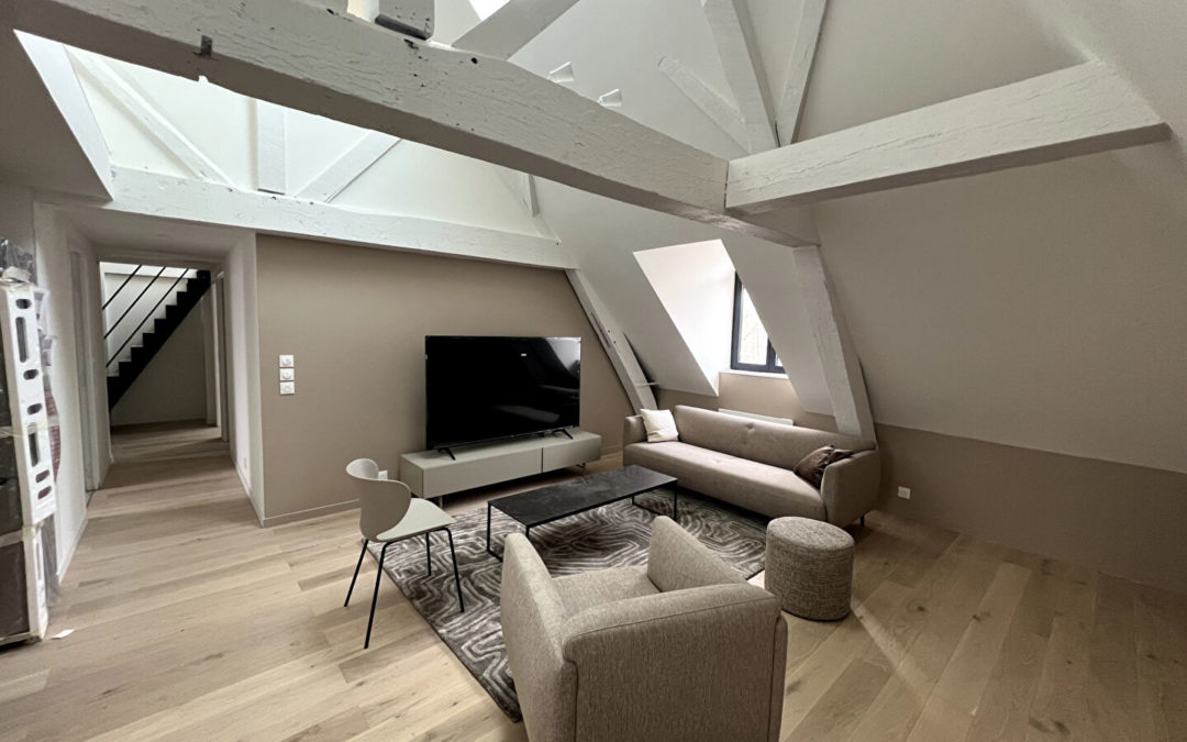T3 bis avec mise à disposition du  mobilier de 74,45 m2 et 107 m2 au sol rue de Canteleu