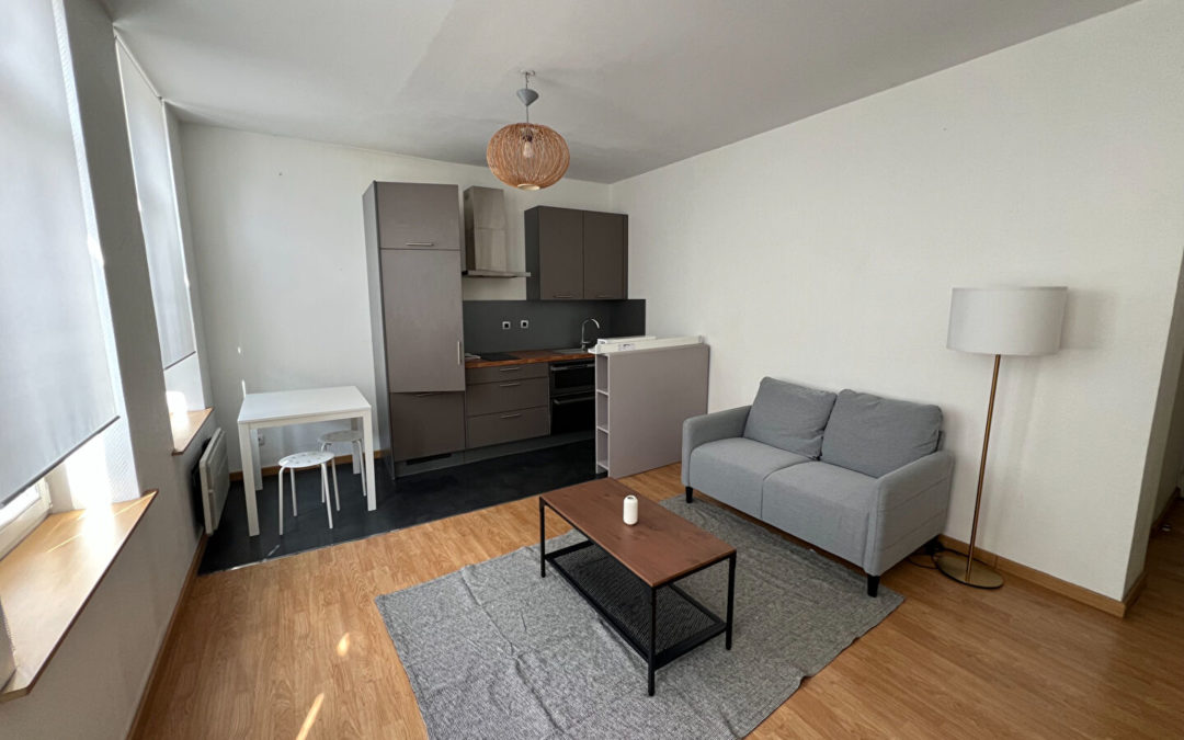 Joli T2  meublé de 38.95m2 situé rue de Wazemmes