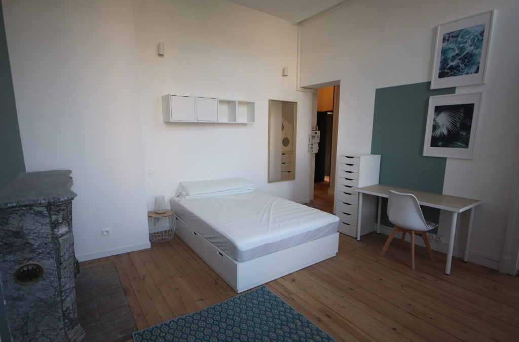 À LOUER – Studio MEUBLÉ de 23 m² en colocation, Rue Jacquemars Giélée, Lille-Vauban