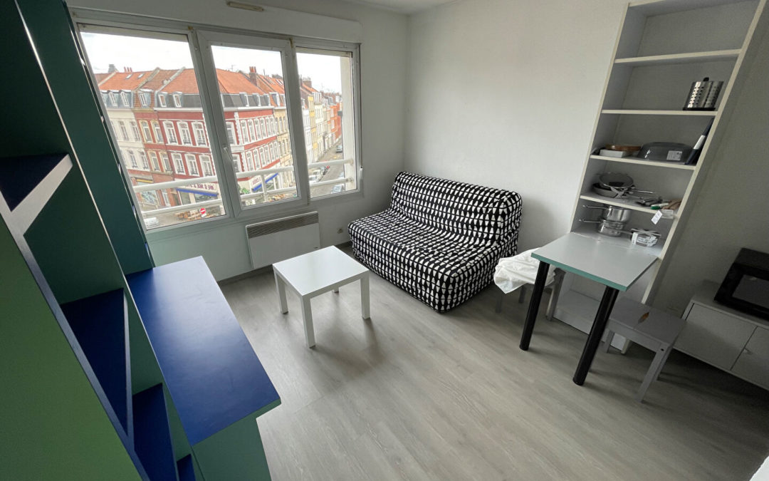 À LOUER – T1 MEUBLÉ de 18.17 m², Rue des Postes – WAZEMMES