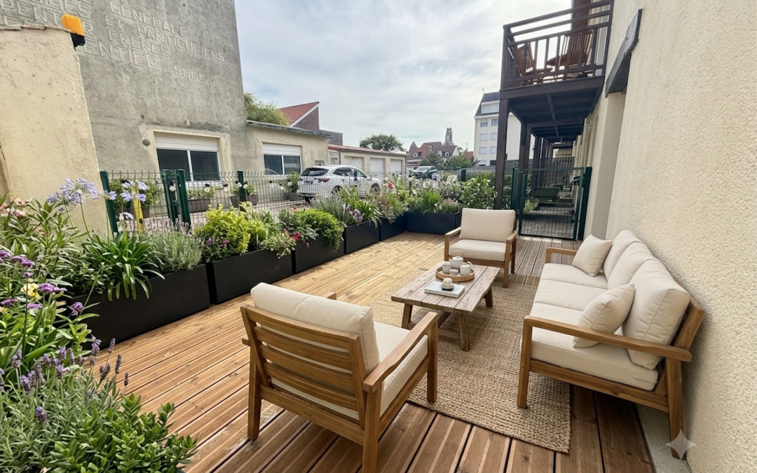 Le Touquet-Paris-Plage – Type 3 entièrement rénové avec grande terrasse, en plein centre-ville